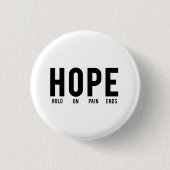 Hoop...vasthouden aan pijnstop ronde button 3,2 cm (Voorkant)
