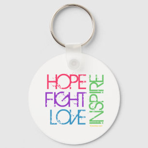 Hoop, vecht, liefde, inspiratie sleutelhanger