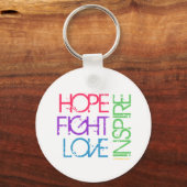 Hoop, vecht, liefde, inspiratie sleutelhanger (Voorkant)