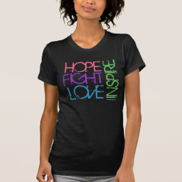 Hoop, vecht, liefde, inspiratie t-shirt