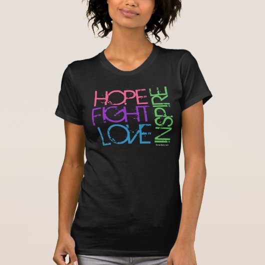 Hoop, vecht, liefde, inspiratie t-shirt (Voorkant)