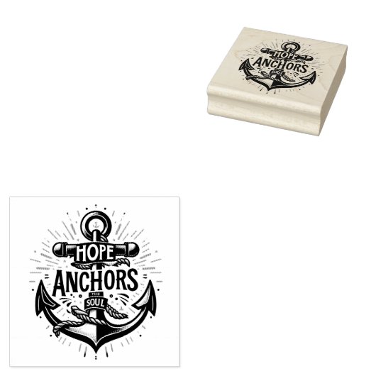 Hoop verankert de Soul Nautica Anchor Rubberstempel (Gestempeld)