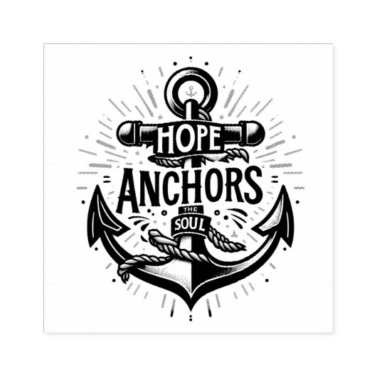 Hoop verankert de Soul Nautica Anchor Rubberstempel (Afrduk)