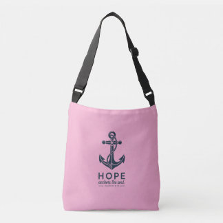 Hoop verankert de ziel Christelijke Canvas tas