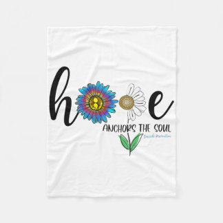 Hoop verankert de ziel Daisy zelfmoordpreventie we Fleece Deken