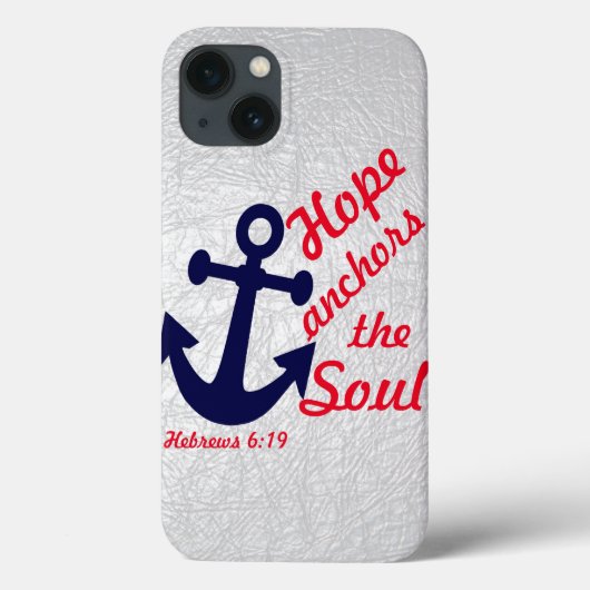 Hoop verankert de ziel Hebrews bijbelvers Case-Mate iPhone Case (Achterkant)