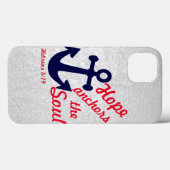 Hoop verankert de ziel Hebrews bijbelvers Case-Mate iPhone Case (Achterkant (horizontaal))