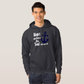Hoop verankert de ziel Hebrews bijbelvers Hoodie (Voorkant volledig)