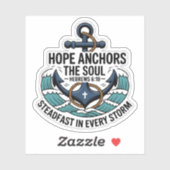 Hoop verankert de ziel Sticker (Vel)