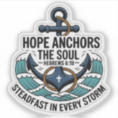 Hoop verankert de ziel Sticker (Voorkant)