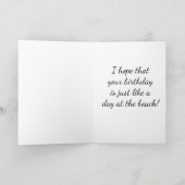 HOOP *VERJAARDAG" IS ALS EEN *DAG OP HET STRAND* KAART (Binnen)