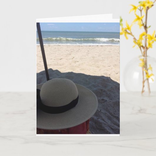 HOOP *VERJAARDAG" IS ALS EEN *DAG OP HET STRAND* KAART (Gele Bloem)