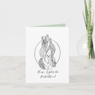 Hoop verlicht het pad vooruit Wenskaart Bedankkaart