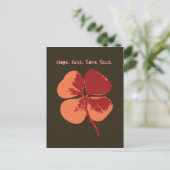 Hoop. Vertrouw. Liefde. Luck. Briefkaart (Staand voorkant)