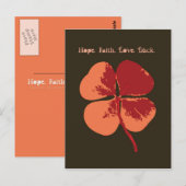 Hoop. Vertrouw. Liefde. Luck. Briefkaart (Voorkant / Achterkant)