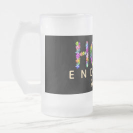 Hoop vervaagt nooit | Hoop doorstaat alles – Inspi Matglas Bierpul