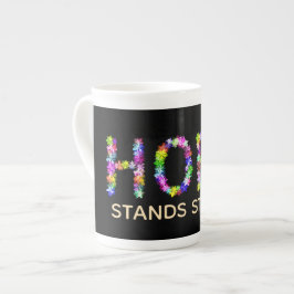 Hoop vervaagt nooit | Hoop staat sterk: Inspiratie Porselein Kop
