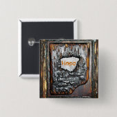 Hoop Vierkante Button 5,1 Cm (Voorkant /achterkant)