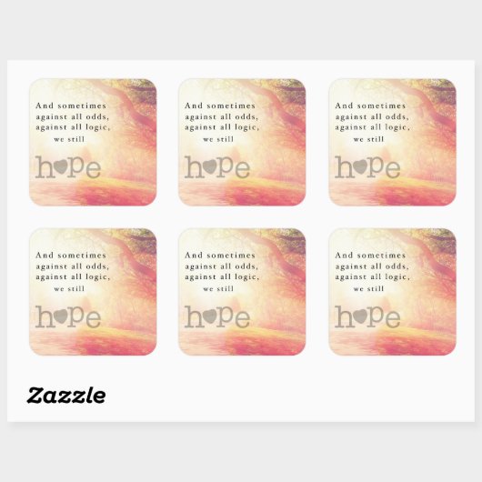 Hoop Vierkante Sticker (Vel)