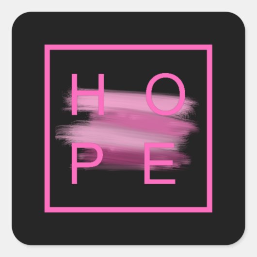 HOOP VIERKANTE STICKER (Voorkant)