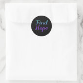 Hoop Vinden Preventie Ontwerp Ronde Sticker (Tas)