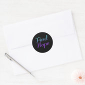 Hoop Vinden Preventie Ontwerp Ronde Sticker (Envelop)