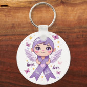 Hoop voor alvleesklierkankerbestrijders sleutelhanger (Voorkant)