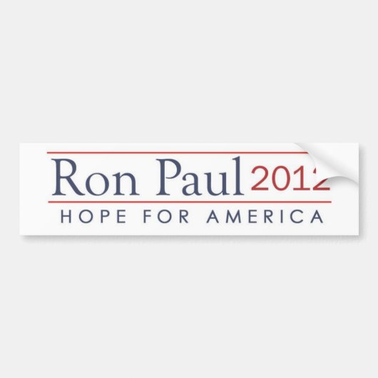 hoop voor Amerika Ron Paul 2012 Bumpersticker (Voorkant)
