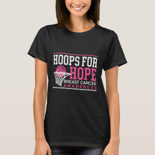 Hoop voor de Basketball Player Breast Cancer Awa T-shirt