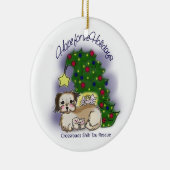 Hoop voor de feestdagen keramisch ornament (Rechts)