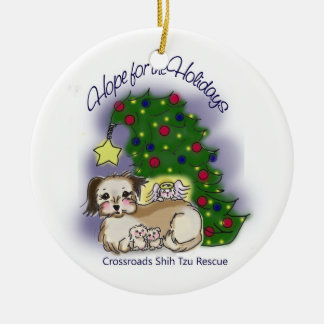 Hoop voor de feestdagen keramisch ornament