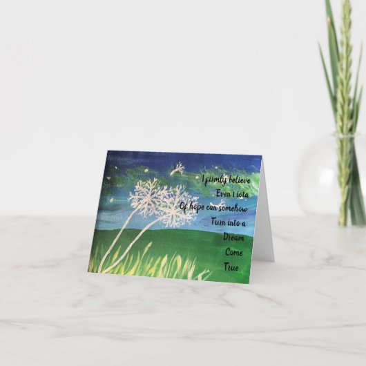 Hoop voor dromen kaart (Voorkant)
