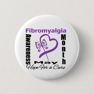 Hoop voor een kuur - Fibromyalgie - bewustmakingsm Ronde Button 5,7 Cm