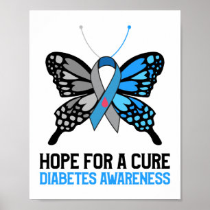 Hoop voor een zuiver diabetes type 1 diabetes poster