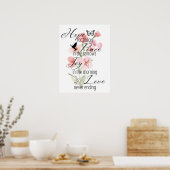 Hoop voor het Poster van Floral van vandaag (Keuken)