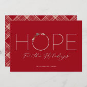 Hoop voor het Wenskaart Feestdagen Aankondiging (Voorkant / Achterkant)