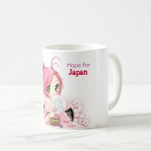 Hoop voor Japan - gedoneerde mok (Voorkant rechts)