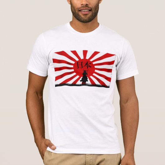 HOOP voor JAPAN Samurai Vlag Aardbeving Relief T-shirt (Voorkant)