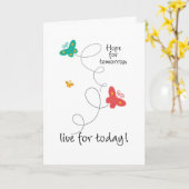 Hoop voor Morgen - leef voor Vandaag Kaart (Gele Bloem)