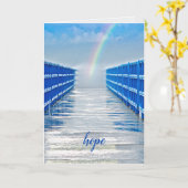 hoop voor regenboog op natte pier kaart (Gele Bloem)