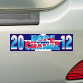 Hoop voor verandering 2012 bumpersticker (Op auto)