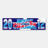Hoop voor verandering 2012 bumpersticker (Voorkant)