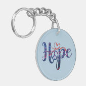 Hoop voor vrede, dubbelzijdig acrylisch Sleutelhan Sleutelhanger (Voorkant Links)