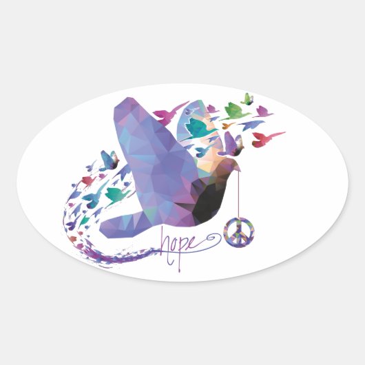 Hoop voor vrede - Sticker (Voorkant)