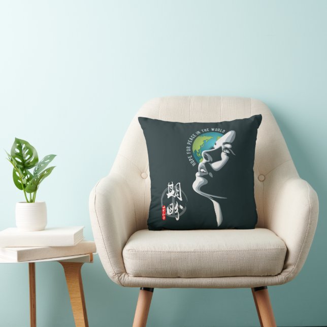 Hoop voor Wereldvrede | 40 cm Kussen (Stoel)