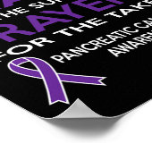 Hoop Vrede Gebed Pancreaskanker Bewustzijn Poster (Hoek)