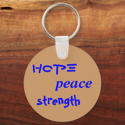 "Hoop, vrede, kracht" Sleutelhanger (Voorkant)