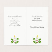 Hoop, Vrede, Liefde Minimalistische Holly en Kaars Kaart (Binnenkant ongevouwen)