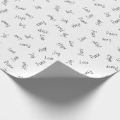 Hoop, vrede, vreugde en liefde cadeaupapier (Hoek)