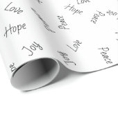 Hoop, vrede, vreugde en liefde cadeaupapier (Rol Hoek)